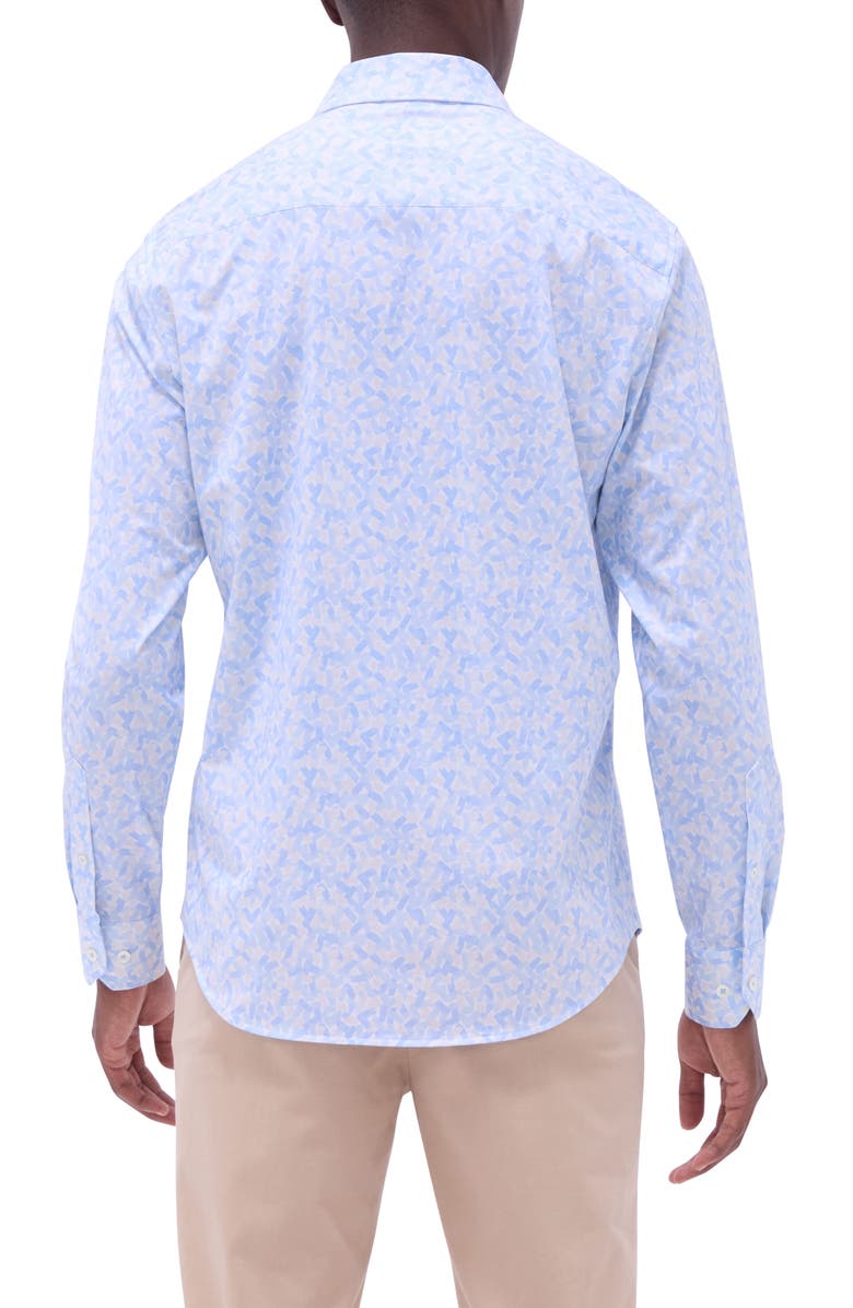 Bugatchi James OoohCotton<sup>®</sup> Abstract Button-Up Shirt, Alternate, color, Air Blue