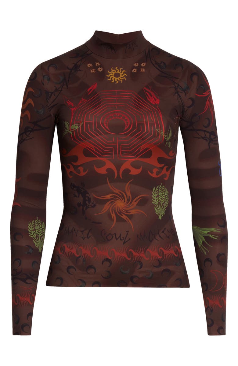 Marine Serre Tattoo Second Skin Top, Alternate, color,