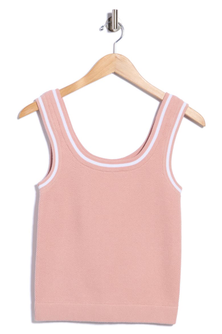 Fair Game Sweater Tank, Main, color, PALE MAUVE/ WHITE