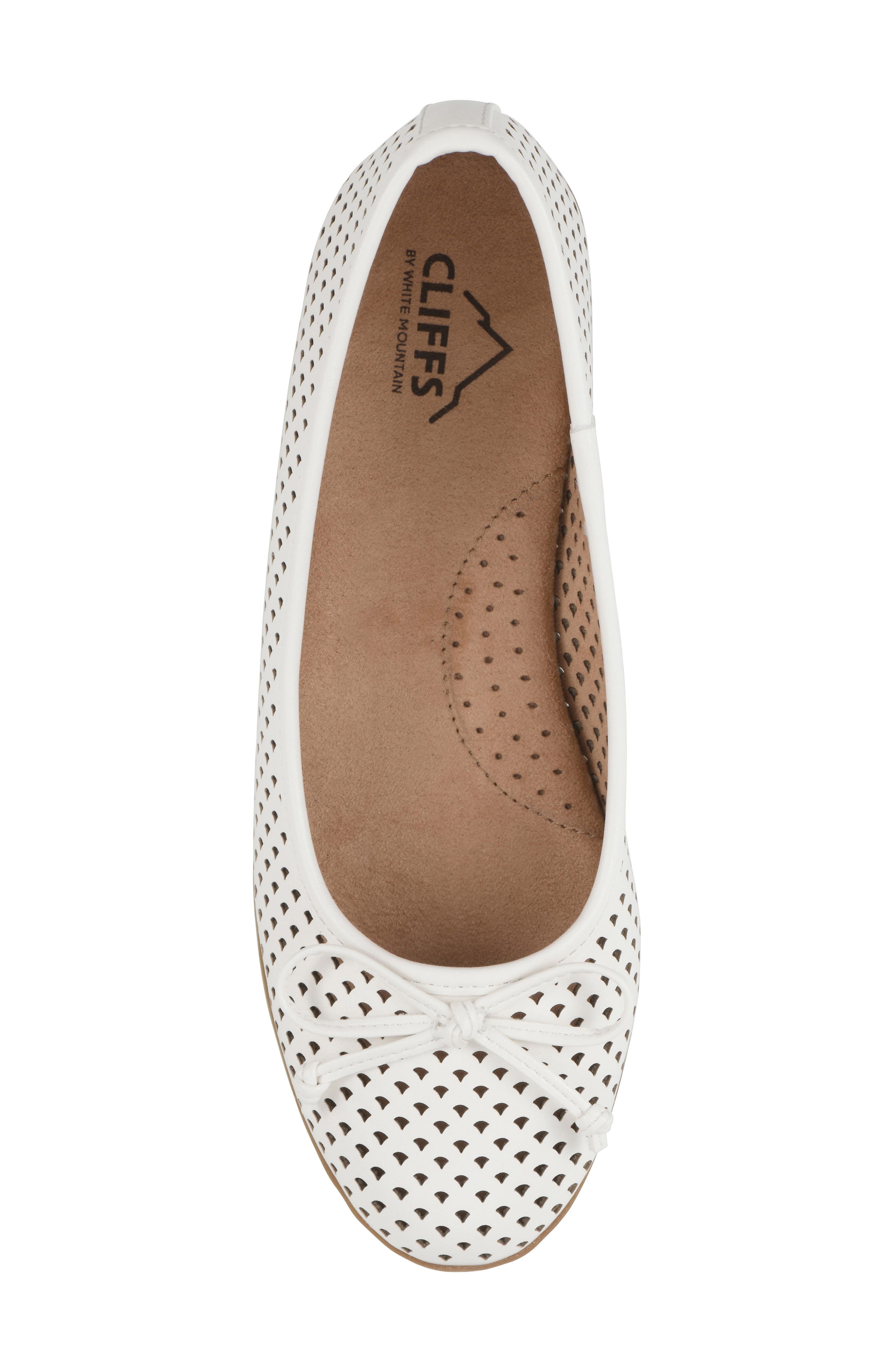 Carris Perforated Flat, Alternate, color, WHITE/ SMOOTH