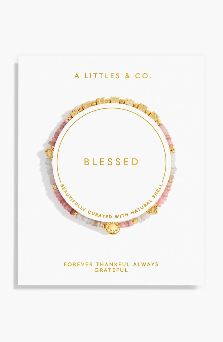 A Littles & Co Happy Little Moments 'Blessed' Bracelet In Gold-Tone Plating, Alternate, color, Metallic Gold