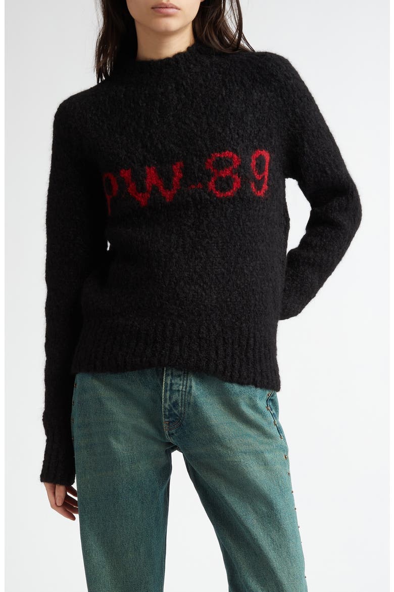 Solo Graphic Sweater, Main, color, BLACK