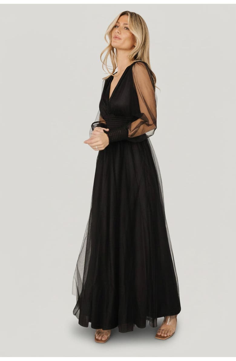 Baltic Børn Layla Tulle Maxi Dress, Alternate, color, Black