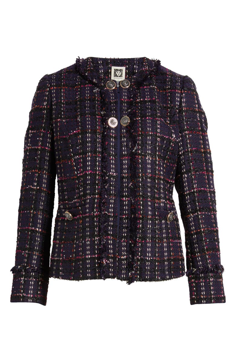 Anne Klein Kissing Front Tweed Jacket, Alternate, color,