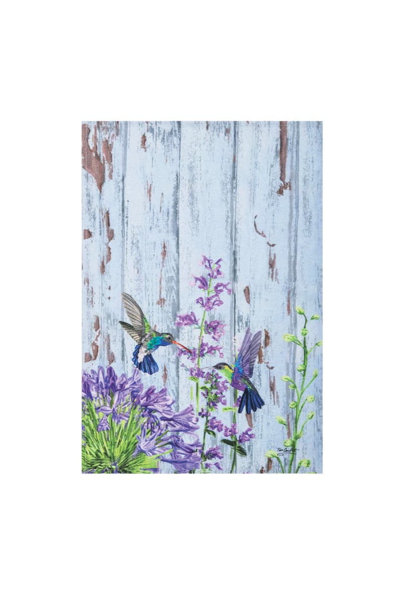 Hummingbird Paradise Floral Guest Towel All Seasons Kitchen Bathroom Decor, Alternate, color, Purple