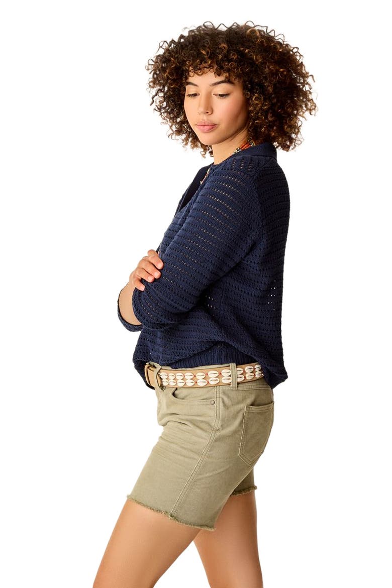 Morgan Polo Sweater, Alternate, color, Navy