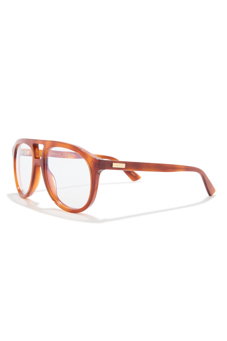 54mm Aviator Sunglasses, Alternate, color, HAVANA HAVANA TRANSPARENT