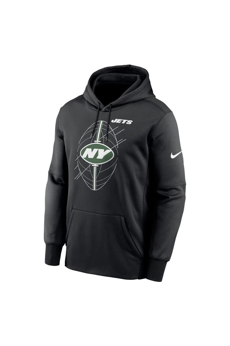 Men's Nike Black New York Jets Performance Fleece Pullover Hoodie, Alternate, color, Black