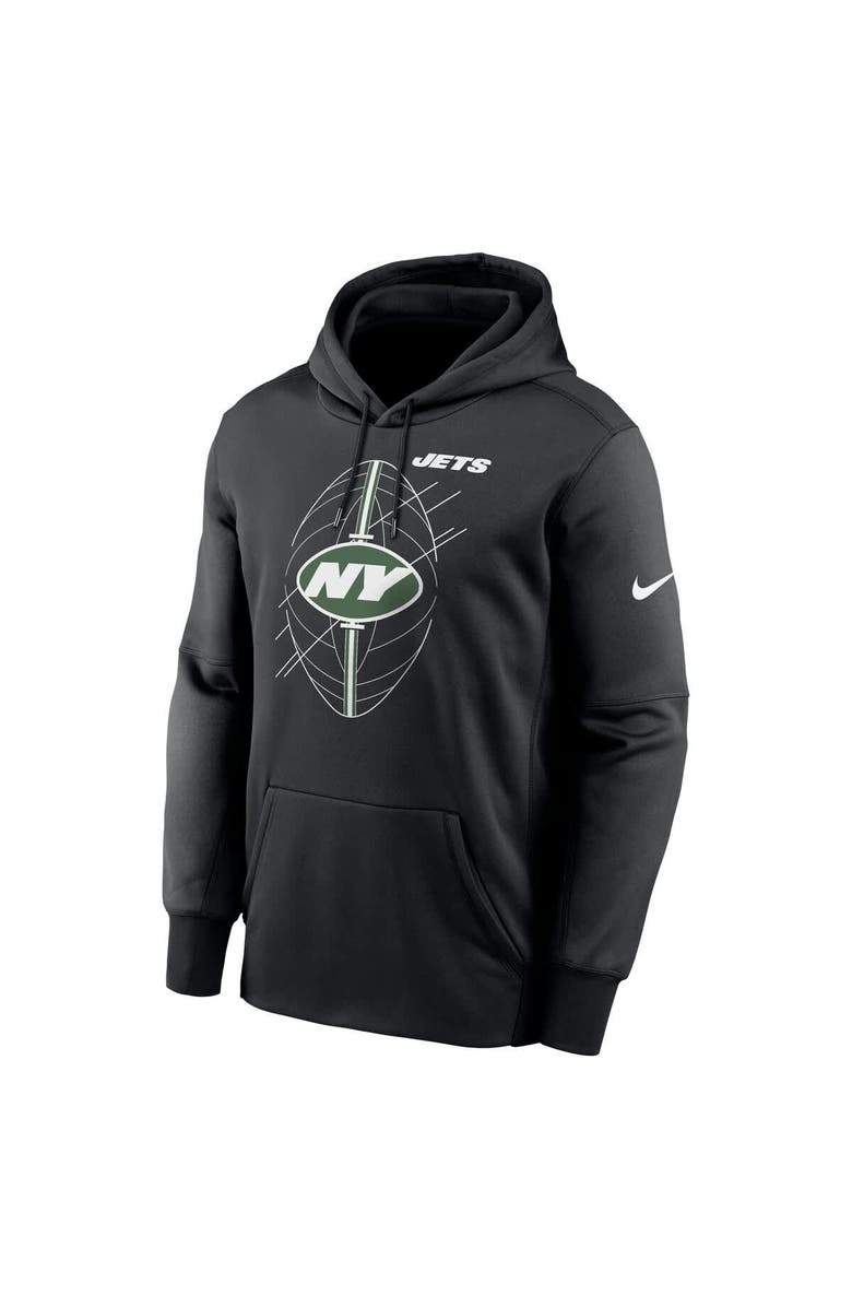 Nike Men's Nike Black New York Jets Performance Fleece Pullover Hoodie, Alternate, color, Black