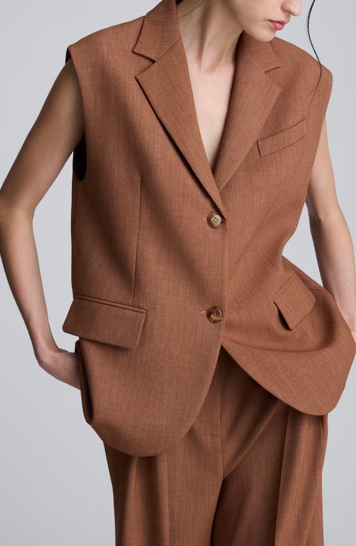Kenneth Cole Oversize Vest In Brown