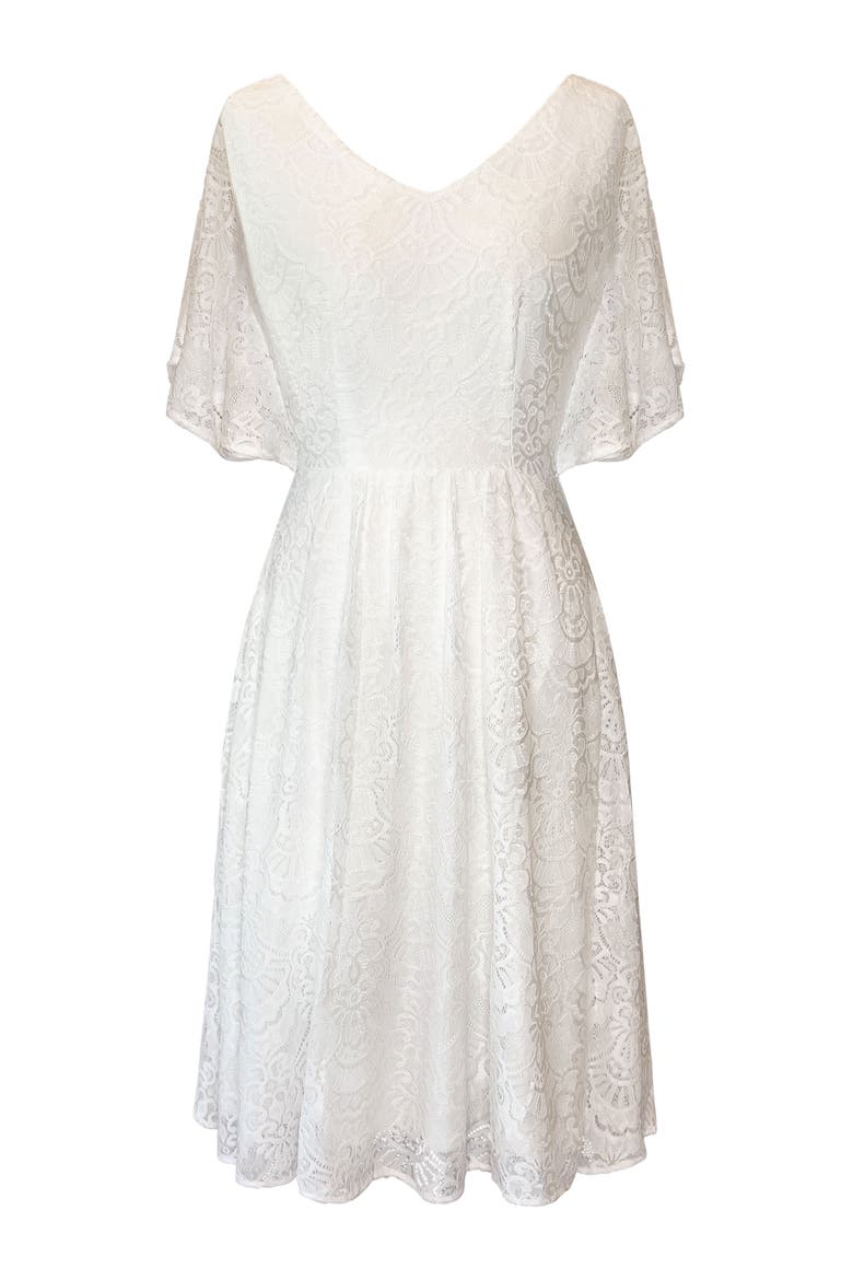 Beth Dress, Alternate, color, Ivory White