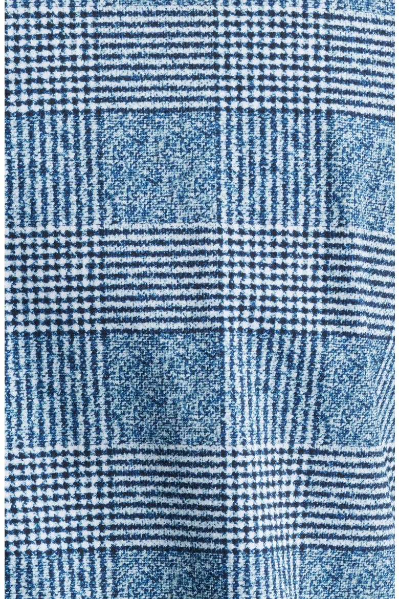 Downing Glen Plaid Knit Nylon Blend Dress Shirt, Alternate, color, NAVY
