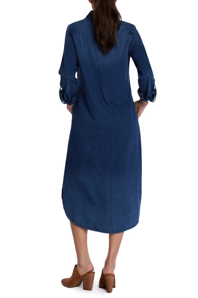 Denim Midi Shirtdress, Alternate, color, FAIRBANKS BLUE