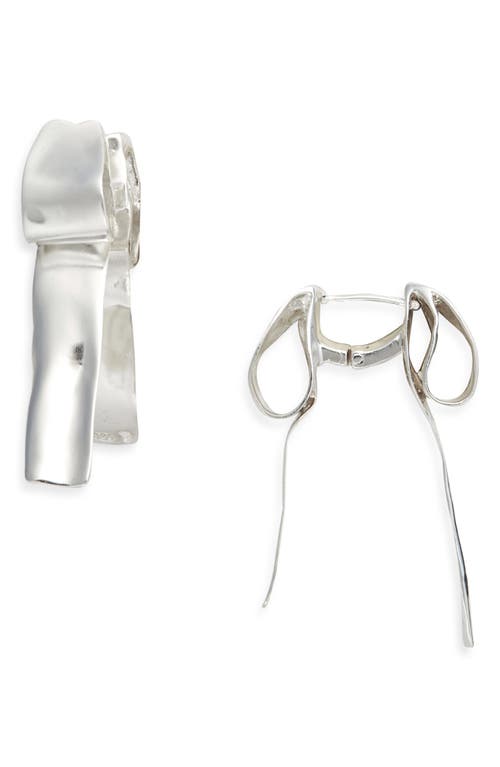 Shana Cave Big Bow Hoop Earrings In Metallic