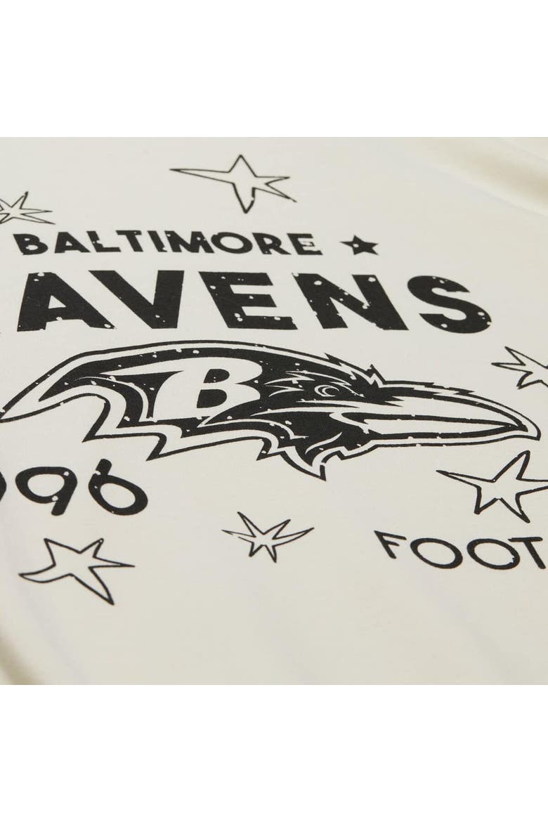 Women's Mitchell & Ness Cream Baltimore Ravens Plus Size Shooting Star Sweatshirt, Alternate, color, Cream