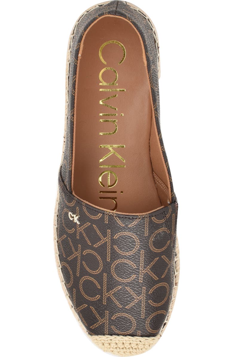 Calvin Klein Popular Espadrille Flat, Alternate, color, Brown