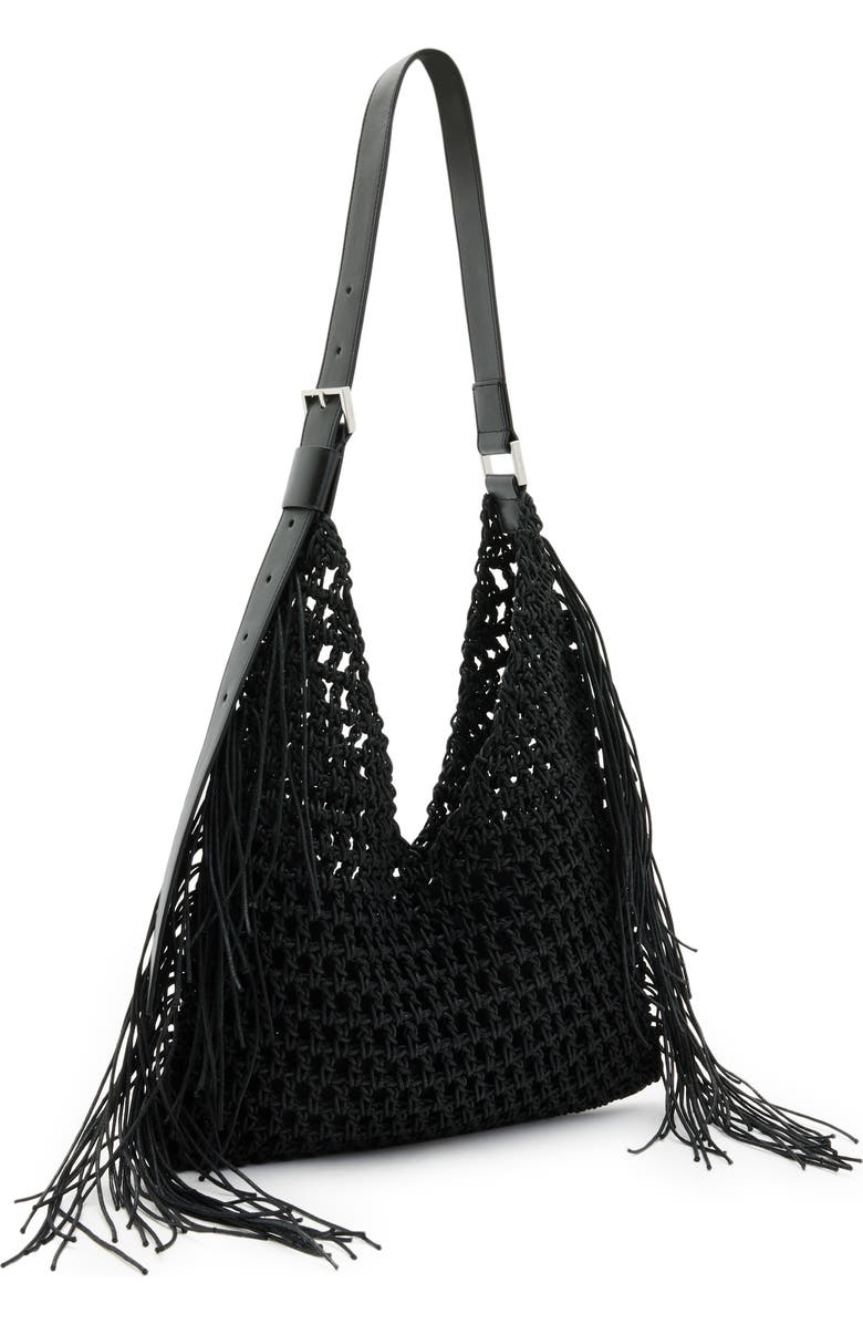 AllSaints Sabine Macramé Shoulder Bag, Alternate, color,