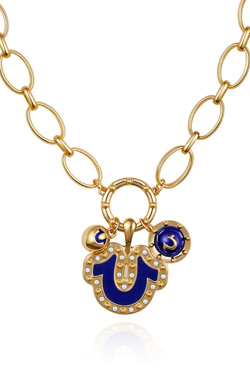 True Religion Pendant Necklace In Gold