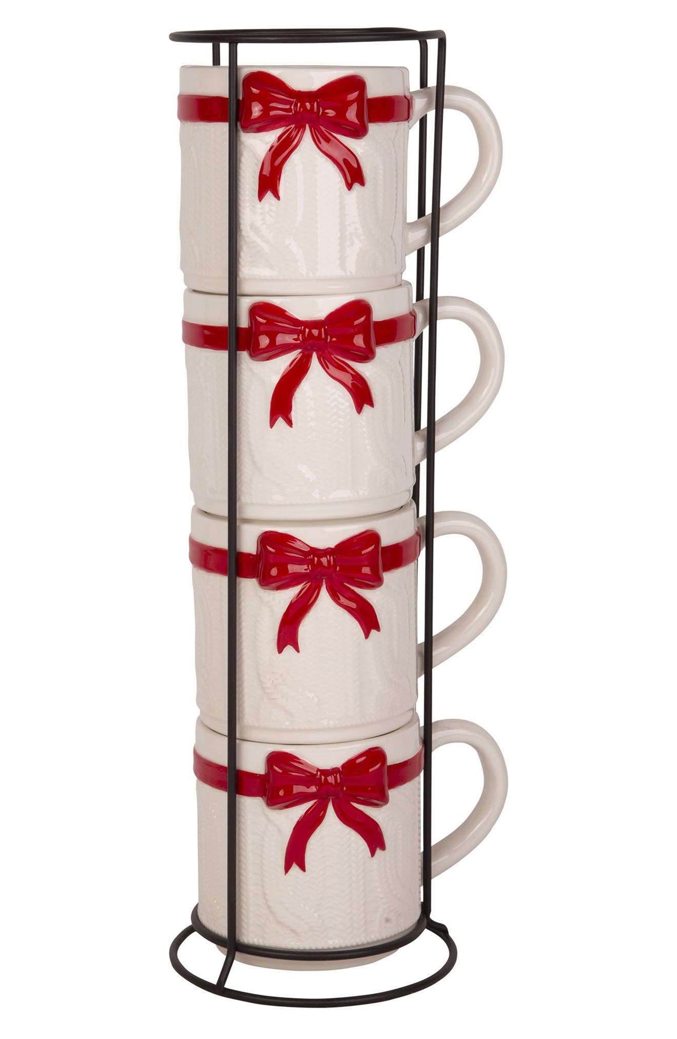 HOME ESSENTIALS AND BEYOND Set of 4 Christmas Sweater Mugs