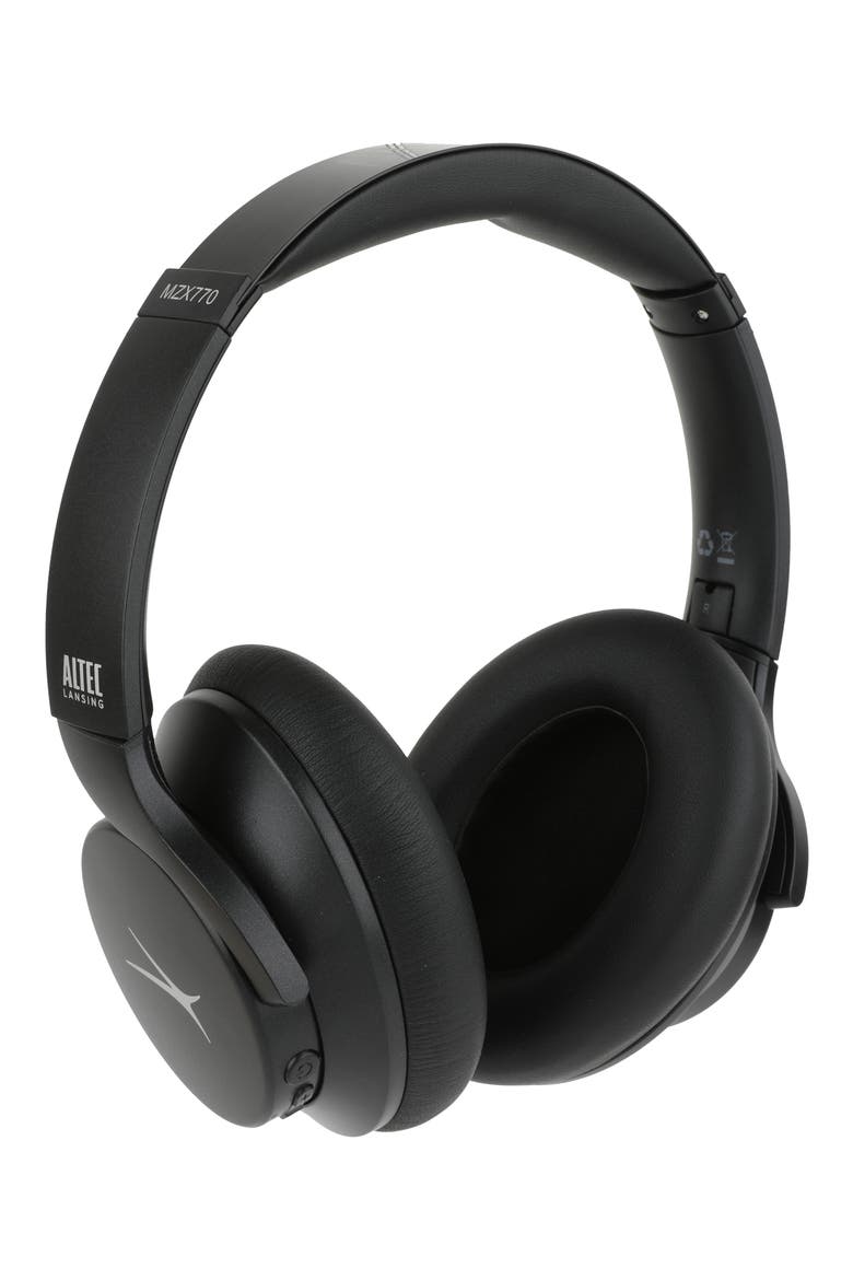 Active Noise Cancelling Bluetooth® Over-Ear Headphones, Alternate, color, BLACK