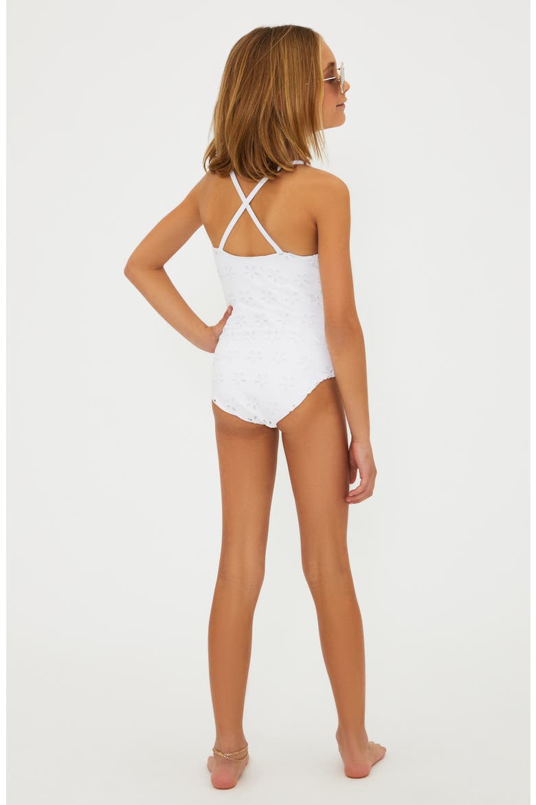 Kids' Little Julia One-Piece Swimsuit, Alternate, color, WHITE MAGNOLIA