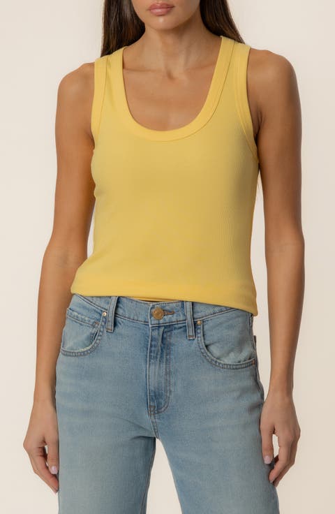 Anastasia Stretch Cotton Blend Rib Tank