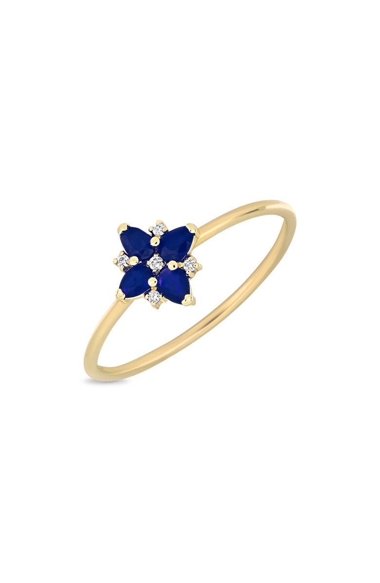 Bony Levy El Mar Diamond & Blue Sapphire Ring, Main, color, 18Ky