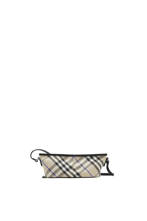 Burberry Beige Check Mini Bag In Lichen