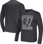 NFL X DARIUS RUCKER Men's NFL x Darius Rucker Collection by Fanatics Heathered Charcoal Las Vegas Raiders Long Sleeve T-Shirt