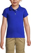 Lands' End School Uniform Girls Short Sleeve Feminine Fit Interlock Polo Shirt