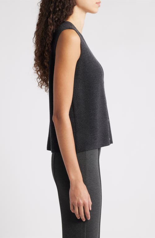 Eileen Fisher Wool Vest In Black