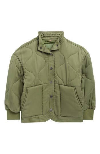 Blanknyc Quilted Jacket In Green