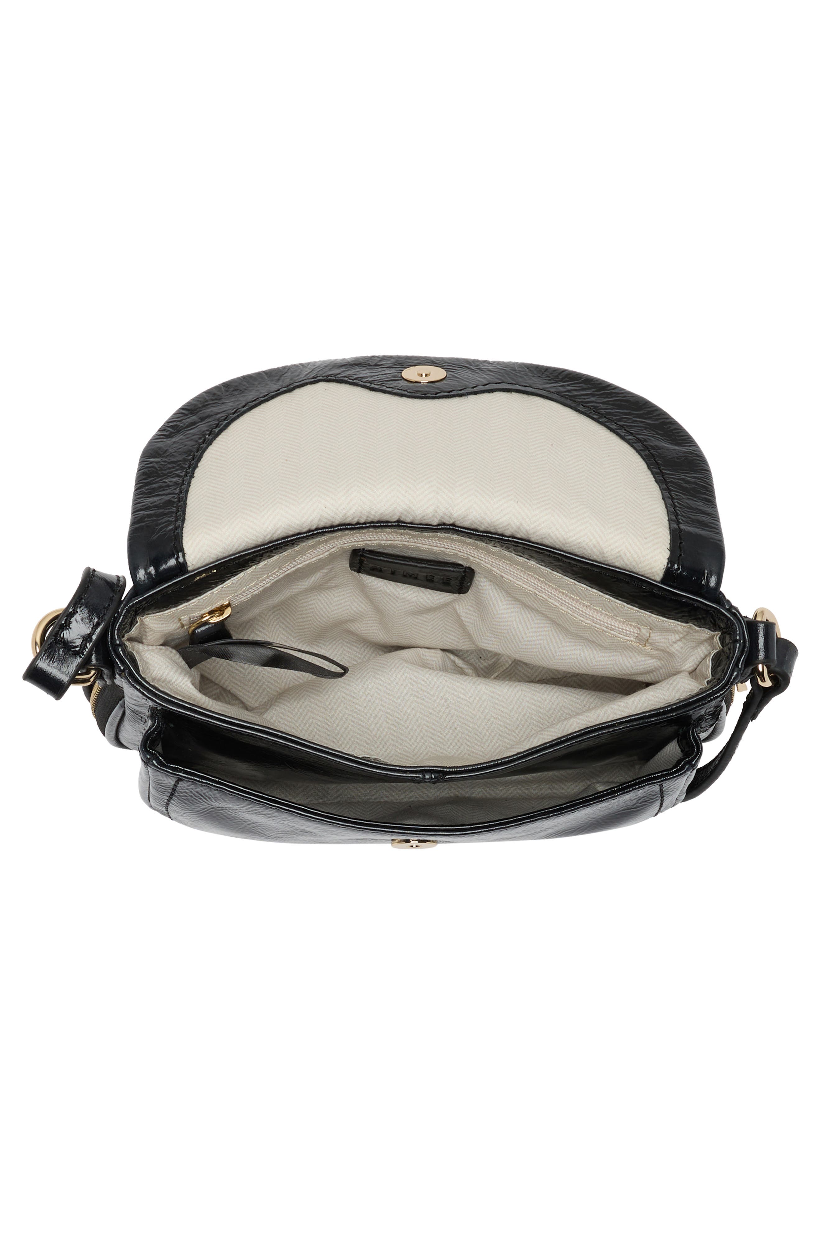 Ripley Leather Mini Crossbody, Alternate, color, BLACK CRINKLE PATENT