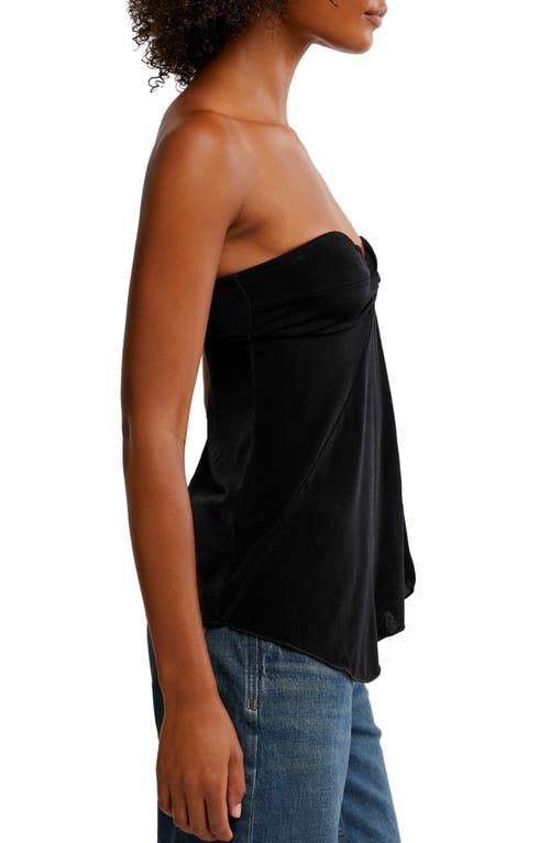 Free People Call Me Later Split Front Strapless Top