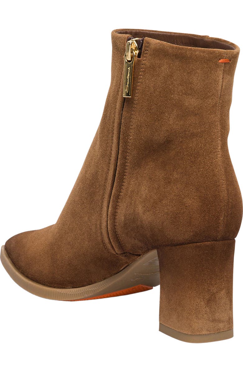 Santoni Women's suede ankle boot, Alternate, color, Brown