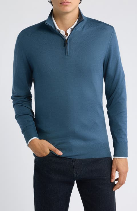 Wool Quarter Zip Sweater