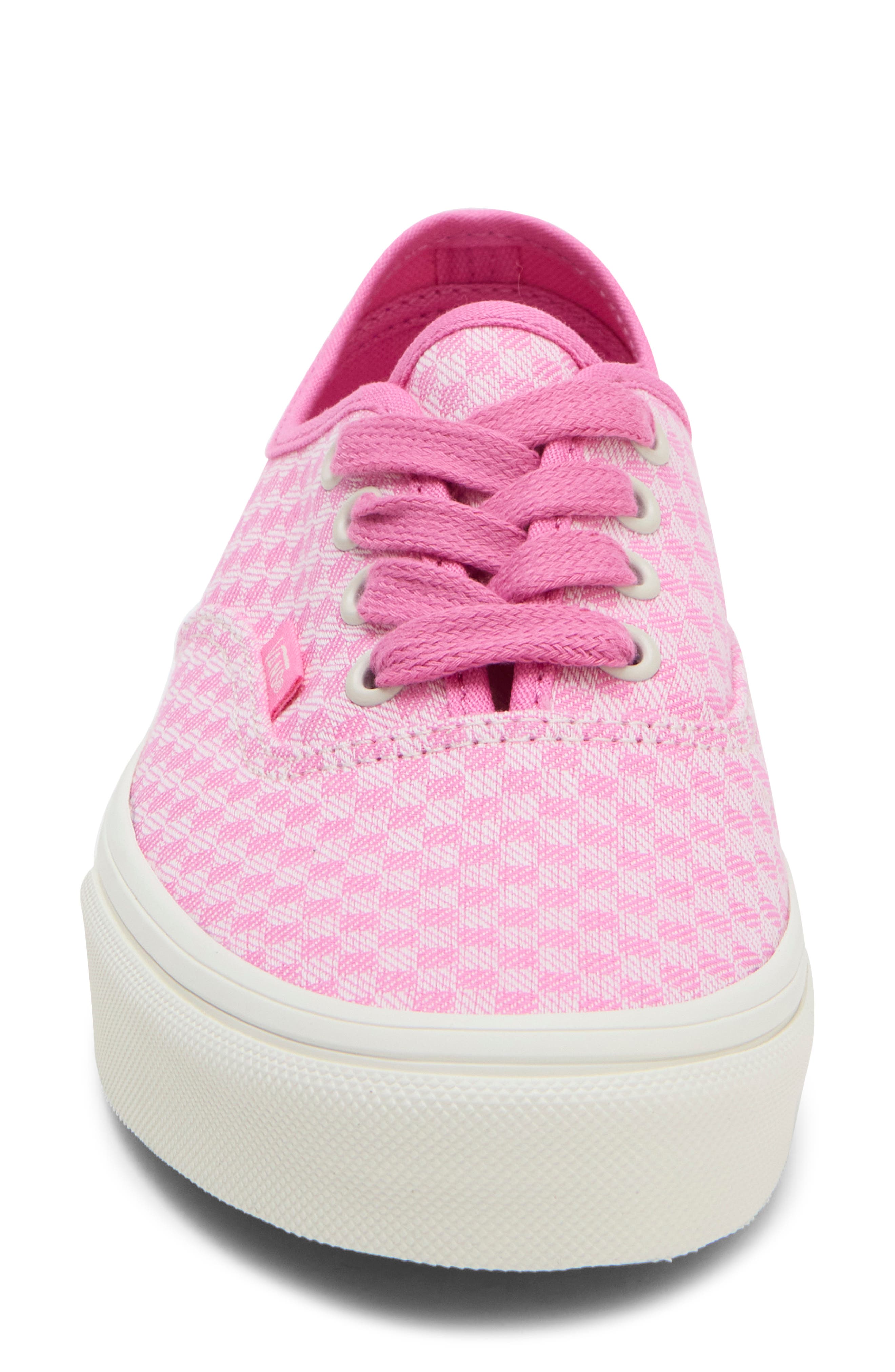 Authentic Micro Check Sneaker, Alternate, color, PINK FIZZ