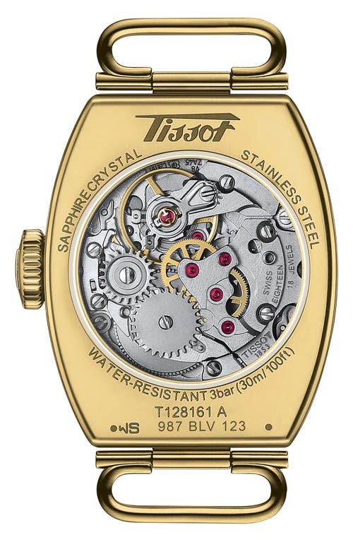 Tissot Porto Croc Embossed Leather Strap Watch, 22mm In White