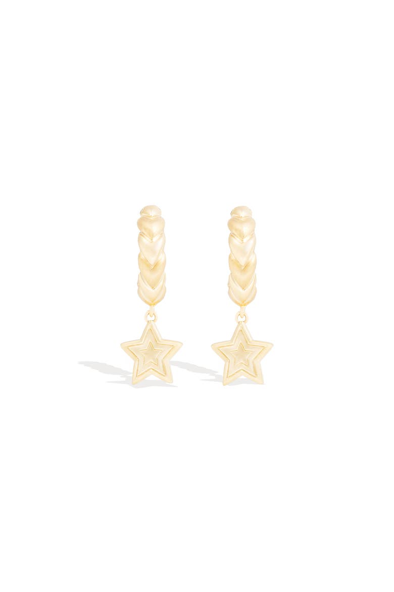 Juju Star Charm Huggie, Alternate, color, Gold