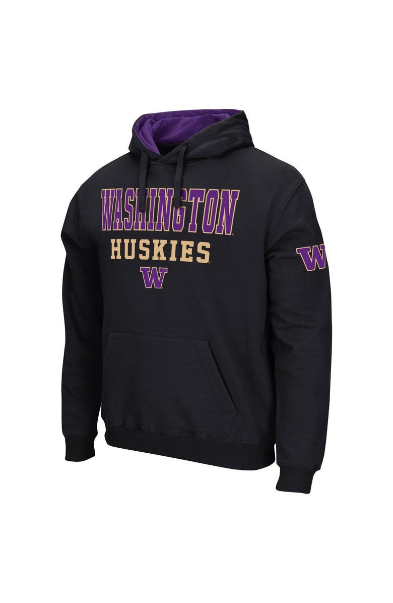 COLOSSEUM Men's Colosseum Black Washington Huskies Sunrise Pullover Hoodie, Alternate, color, Black