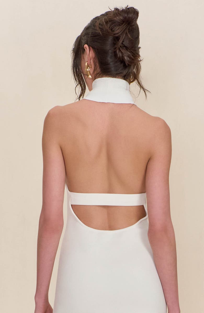 Cult Gaia Kaylilah Knit Halter Minidress, Alternate, color, Off White