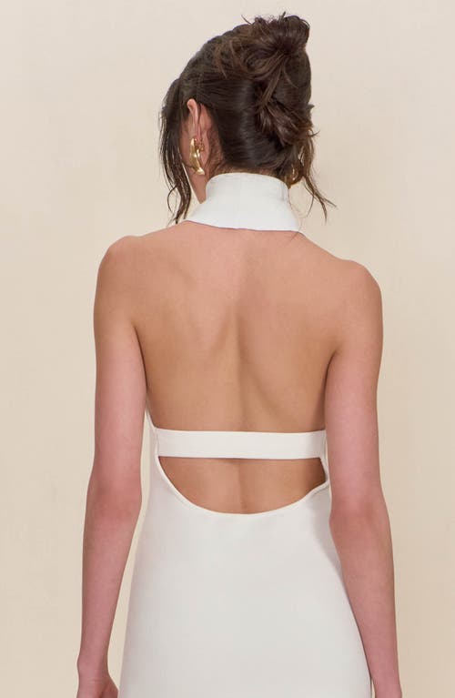 Cult Gaia Kaylilah Knit Halter Minidress In White