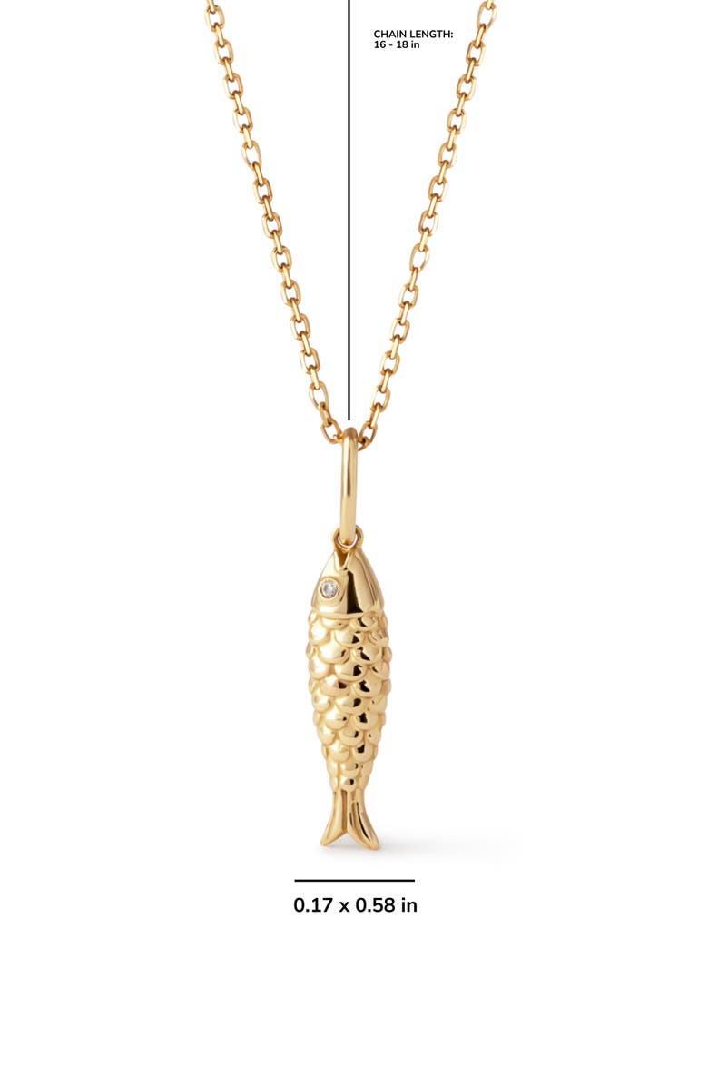 Ana Luisa Solid Yellow Gold - Gold Fish Necklace, Alternate, color, Gold