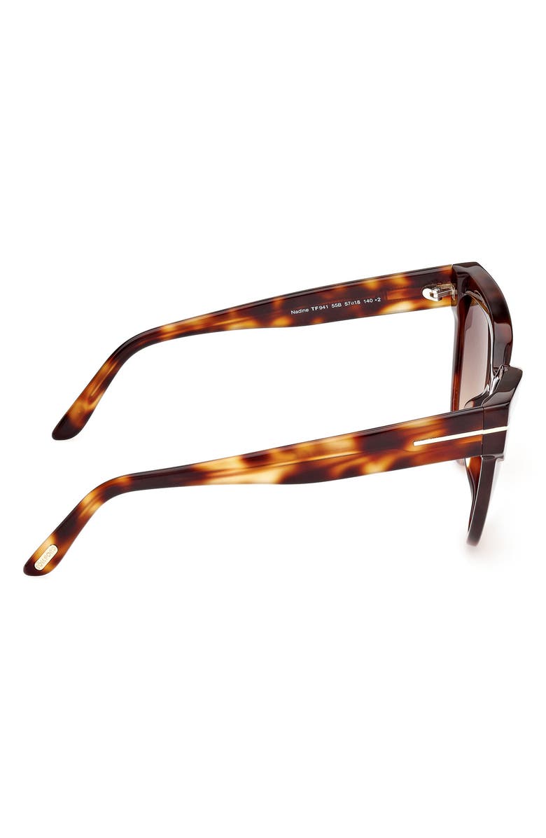 TOM FORD 57mm Cat Eye Sunglasses, Alternate, color, 