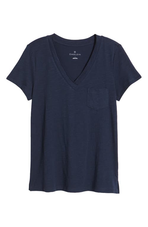 Caslonr Caslon(r) Cotton & Modal V-neck T-shirt In Navy Blazer