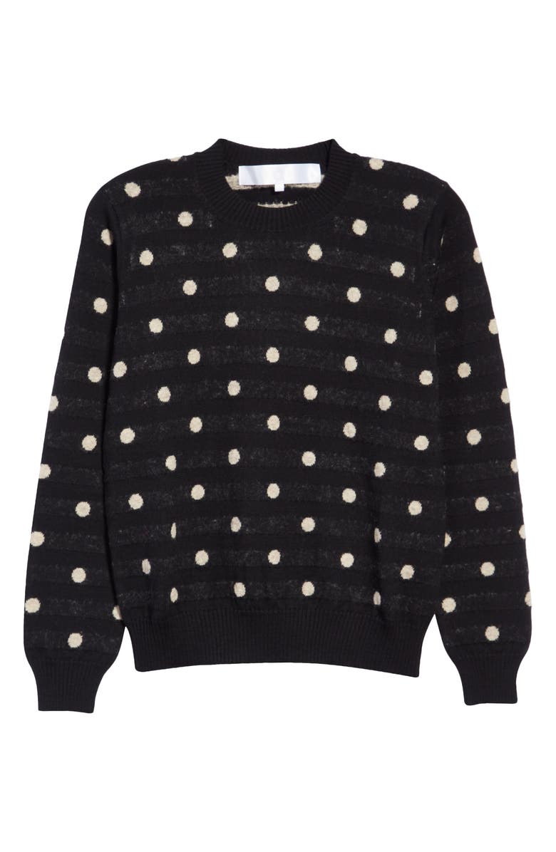 Tao Comme des Garçons Polka Dot Jacquard Wool Blend Sweater, Alternate, color, 