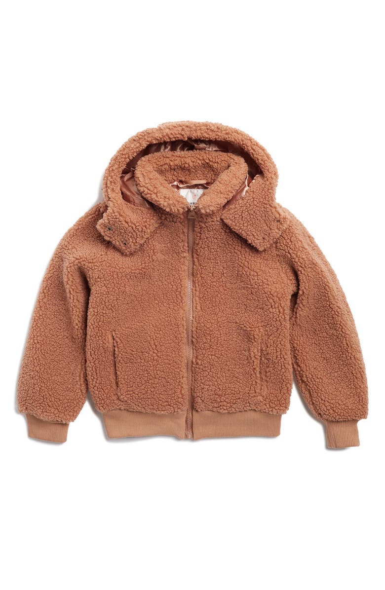 Urban Republic Kids' High-Pile Fleece Jacket, Main, color, Toffee