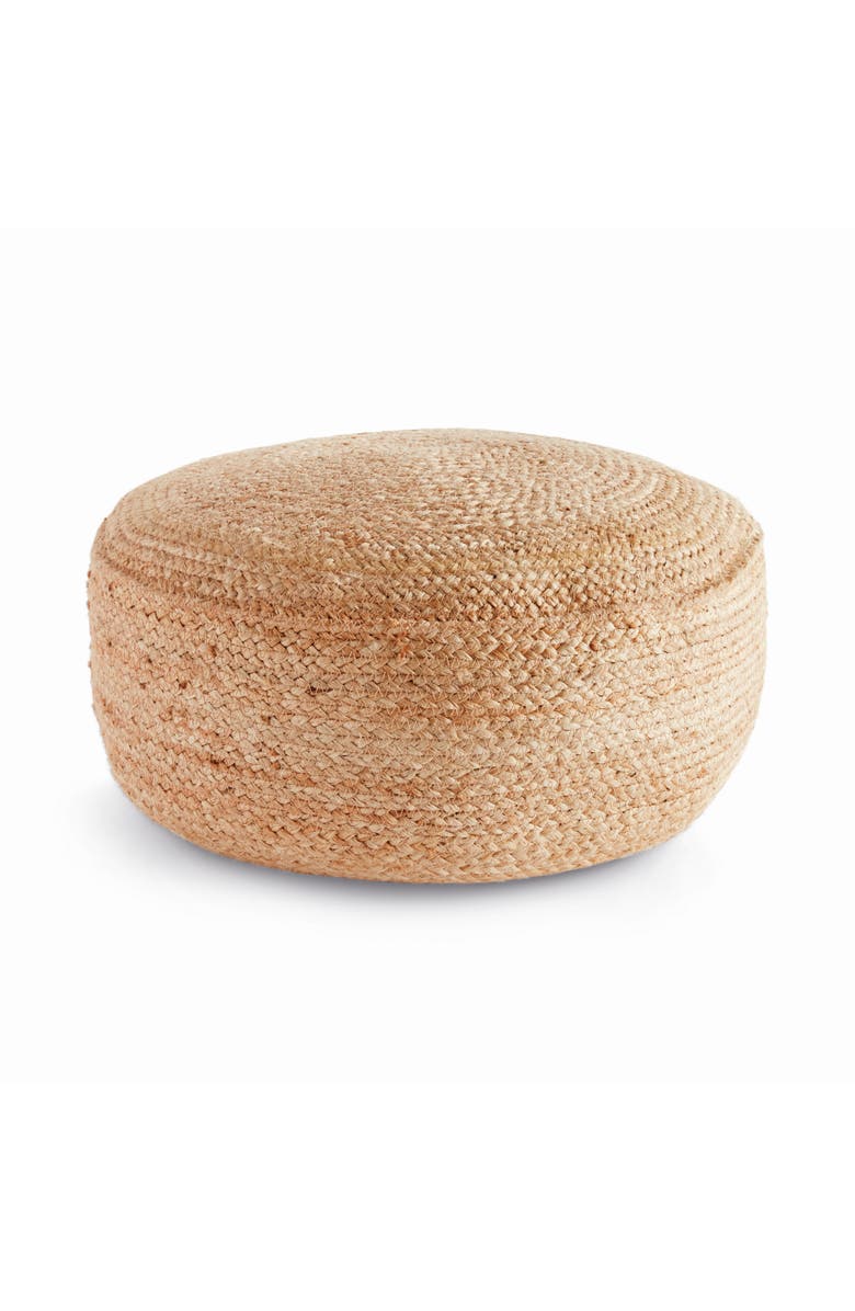 Napa Home & Garden Jute Round Pouf - Natural Jute & Foam Cotton - Firm Seating, Main, color, 