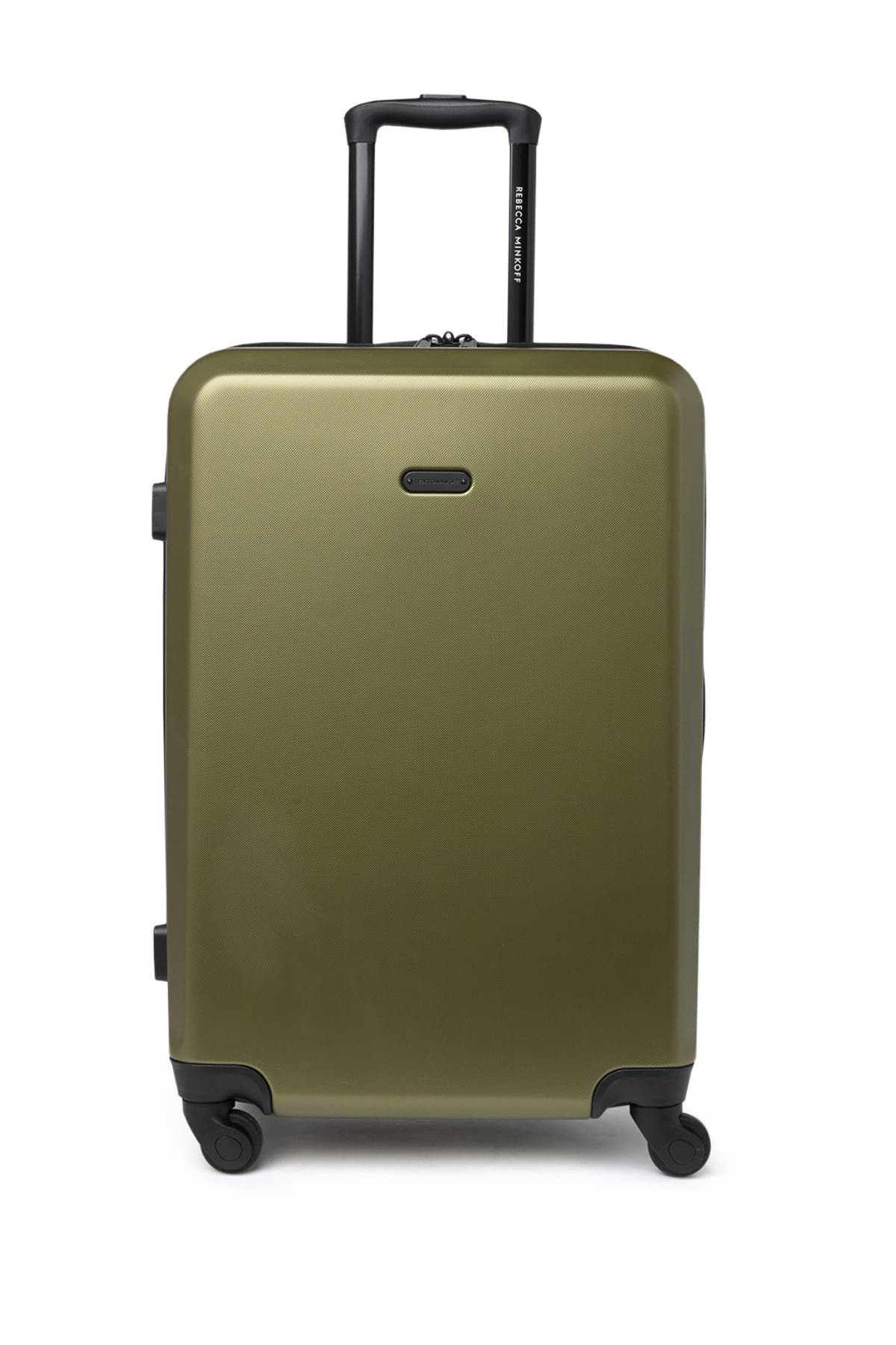 Rebecca Minkoff Green Stud 24" Hardside Upright Spinner, Main, color, 