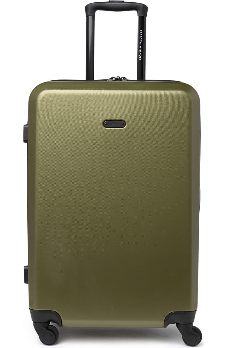 Rebecca Minkoff Green Stud 24" Hardside Upright Spinner, Main, color,